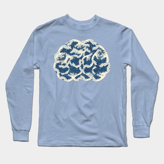 Brain Storm at Kanagawa Long Sleeve T-Shirt by Phytic